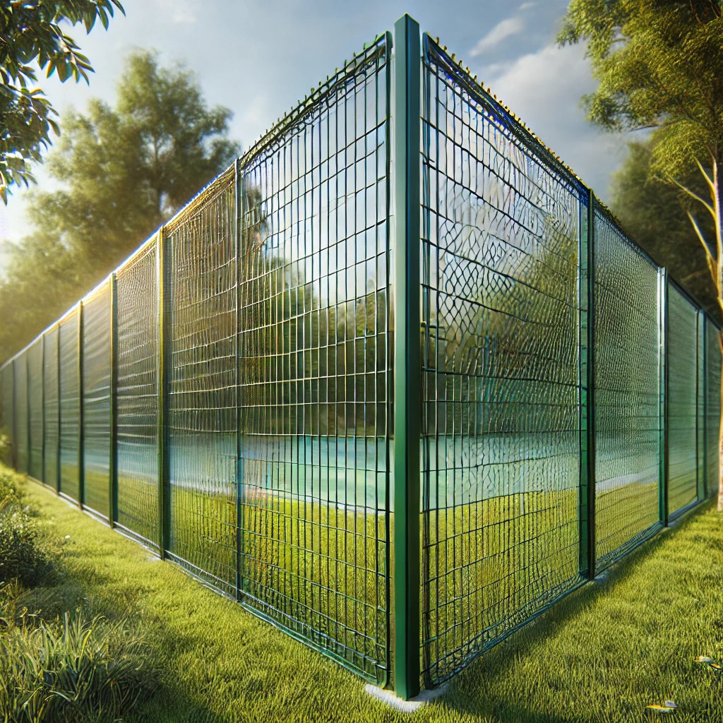 Gard din plasă verde